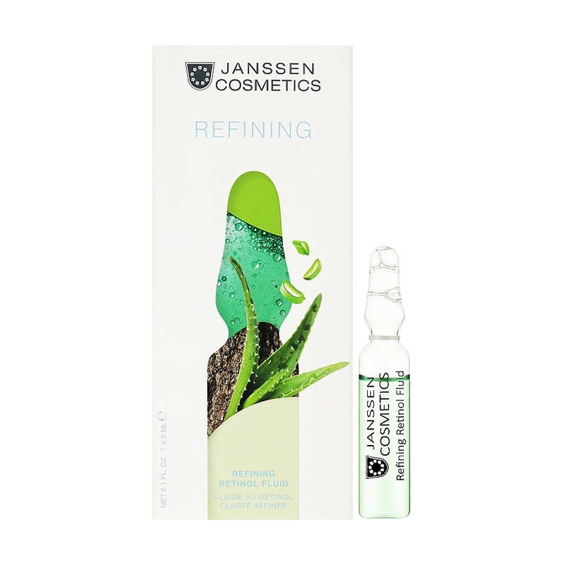 Інтенсивно відновлювальна сироватка для обличчя Janssen Cosmetics Refining Retinol Fluid з ретинолом, 7*2 мл